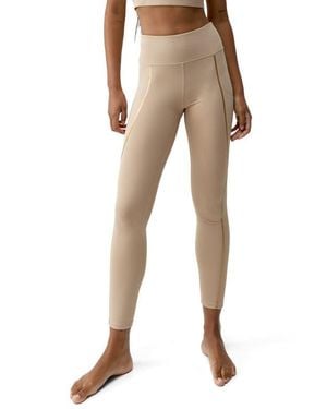 Børn 7/8 Performance High Rise Sport Legging - Natural