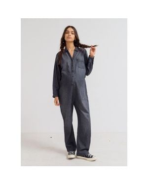 Hatch Collection The Everyday Nursing Denim Jumpsuit - Blue
