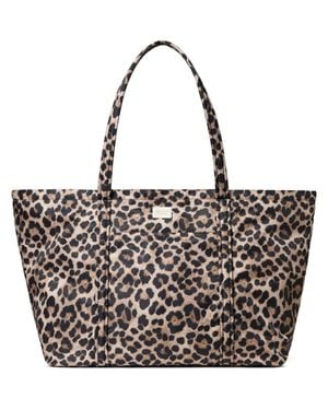 Loeffler Randall Dina Leopard Print Tote - Black