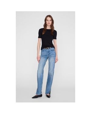 Anine Bing Sixtine Short Sleeve Tee - Blue