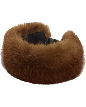 Apparis Eleni Pluche Faux Fur Headband - Brown