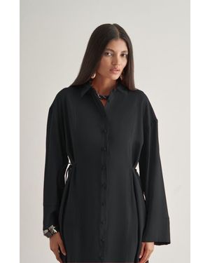 Mizalle Side-Tie Tunic - Black