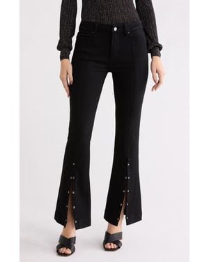 PAIGE Manhattan High Waist Bootcut Jeans - Black