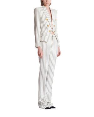 Balmain 6-Button Pinstripe Jacket - White