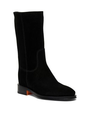 Santoni Suede Boot - Black
