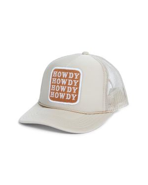 Friday Feelin Howdy Patch Trucker Hat - White