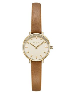 Breda Beverly Leather Strap Watch, 25Mm - White
