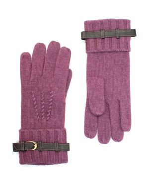 Portolano Gloves With Nappa Belt - Purple