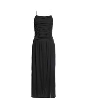 Kallmeyer Reese Ruched Sleeveless Maxi Dress - Black