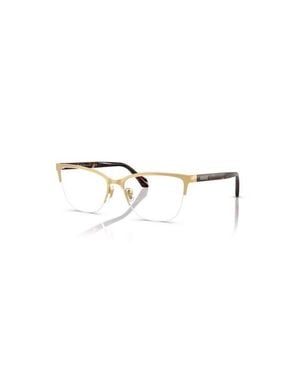 Versace 52Mm Cat Eye Optical Glasses - Metallic