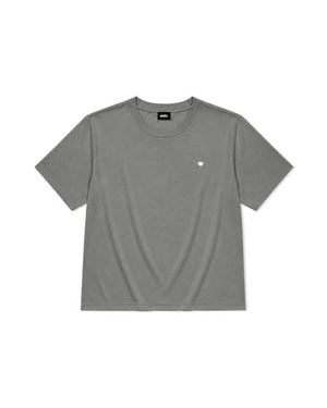 Alix Lil Heart Relaxed Midweight Jersey Tee - Gray