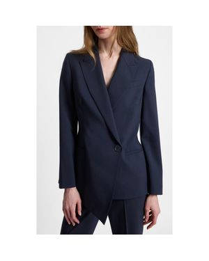 Santorelli Mara Asymmetrical Blazer - Blue