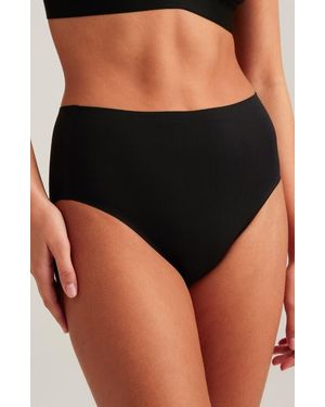 Saalt Seamless High Waist Briefs - Black