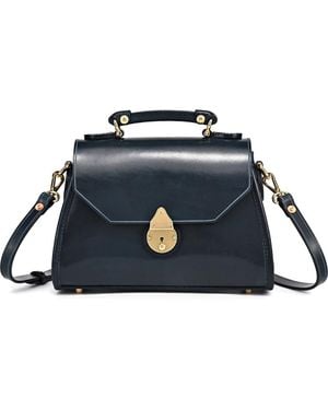 Old Trend Laurel Genuine Leather Classic Everyday Satchel - Blue