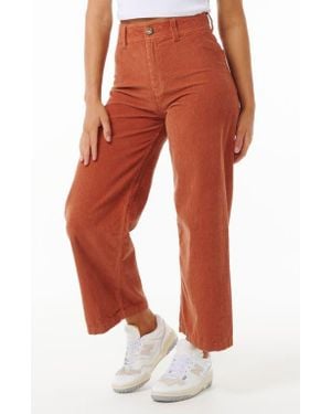 Rip Curl Stevie Cotton Corduroy Ankle Pants - Red