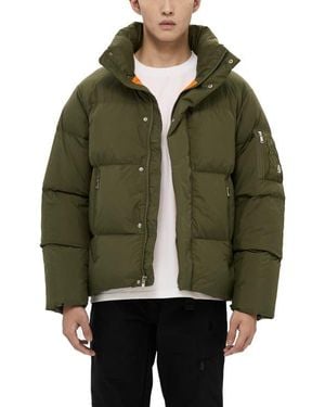 Alpha Style Leverett Cropped Down Puffer - Green