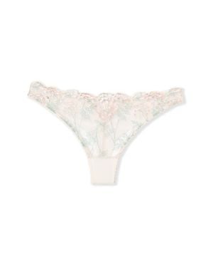 Etam Infusion Embroidered Lace Tanga - White