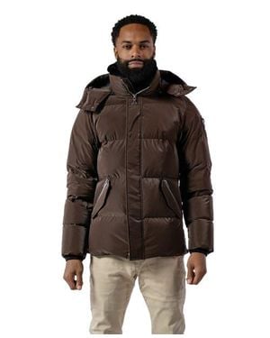 Woodpecker Bumnester 3/4 Length Quilted Coat - Brown