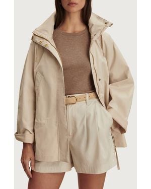 Varley Jeanie Hooded Water Repellent Jacket - Natural