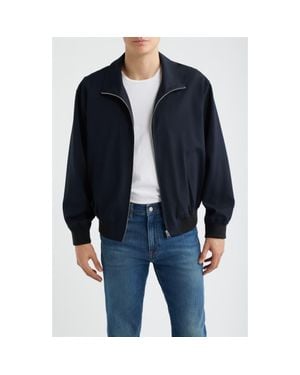 FRAME Wool Zip Jacket - Blue