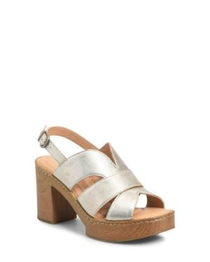 Børn Nassau Slingback Platform Sandal - Natural