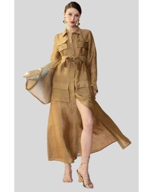 Cynthia Rowley Lagos Linen Shirt Dress - Natural