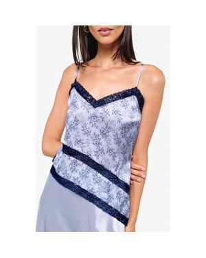 Cami NYC Auren Lace Silk Camisole - Blue