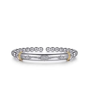 Gabriel & Co. Bujukan 14K & Sapphire Split Bangle Bracelet - White