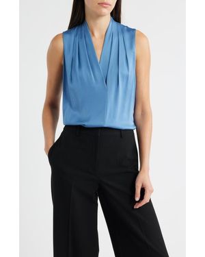 Kobi Halperin Mila Sleeveless Stretch Silk Top - Blue