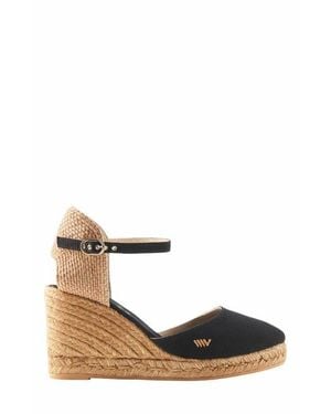VISCATA Satuna Canvas Espadrille Wedges - Black