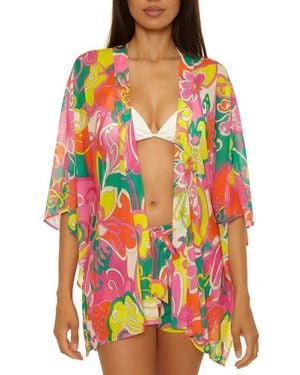 Trina Turk Elara Mesh Cover-Up - Red