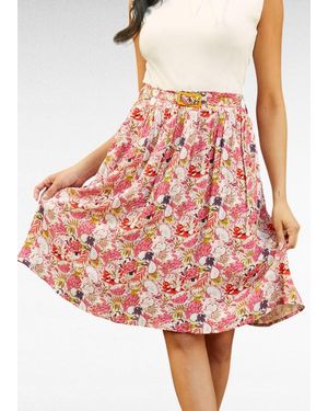 ModCloth Buckle Up Buttercup Skirt - Pink