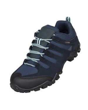Mountain Warehouse Belfour Suede Waterproof Walking Shoes - Blue