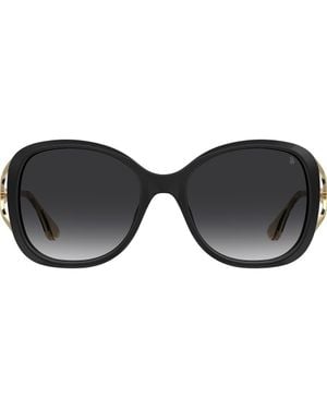 Stuart Weitzman 58Mm Polarized Gradient Square Sunglasses - Black
