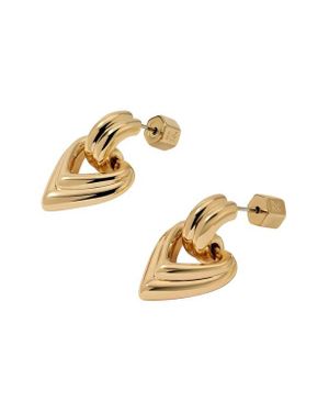 Miranda Frye Heart Earrings - Metallic