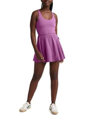 Beyond Yoga Score Pleated Minidress - Purple
