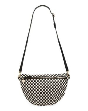 Clare V. Grande Woven Leather Belt Bag - White