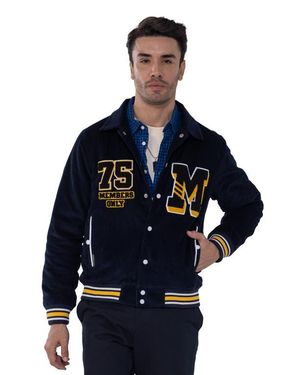 Members Only Corduroy Varsity Jacket - Blue