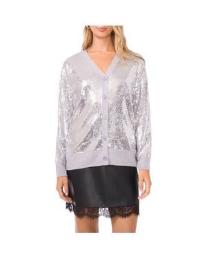Vince Camuto Sequin Cardigan - Gray