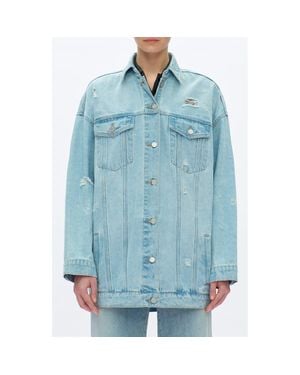 Bayeas Loose Denim Jacket - Blue