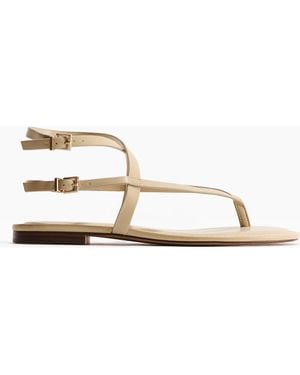 H&M Strappy Sandals - Metallic