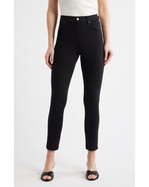 Hue Ultra Ultrasoft High Rise Denim Skimmer Leggings - Black