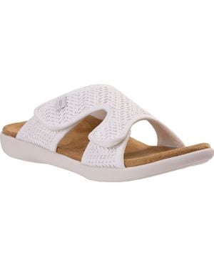 Revitalign Kholo Raffia Slide Sandal - White
