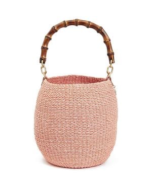Clare V. Pot De Miel Straw Handbag - Pink