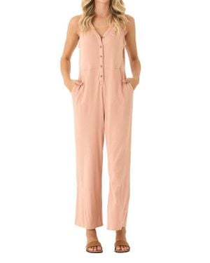 Threads For Thought Livvie Sleeveless Textured Jersey Jumpsuit - Multicolor