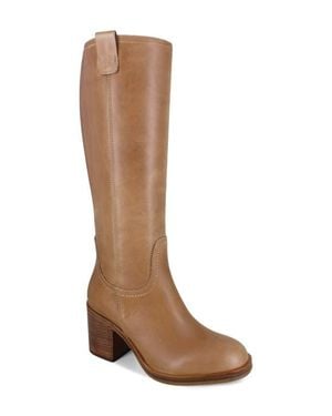 Zigi Casper Knee High Block Heel Boot - Brown