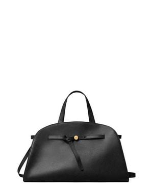 Tory Burch Romy Bauletto Leather Satchel - Black