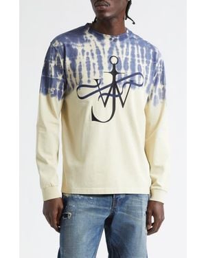 JW Anderson Tie Die Ribbon Anchor Logo T-Shirt - White