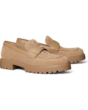 Tory Burch T Monogram Lug Sole Loafer - Natural