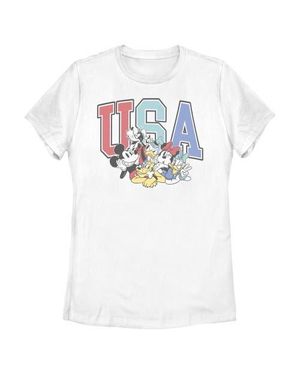 Mickey & Friends The American Dream Team Graphic T-Shirt - White